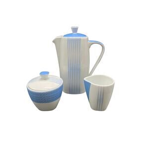 Vintage Mid-Century Patra Tea Set - Tea Pot Creamer Sugar - Excellent Condition